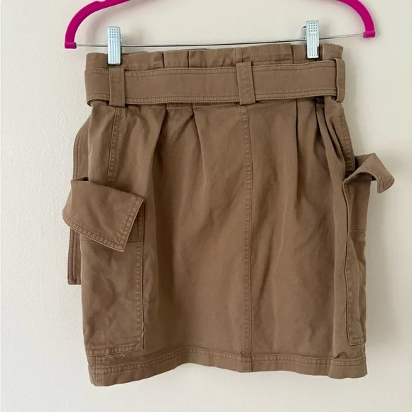 A.L.C. Mia Belted Mini Skirt in Beige Size 6 - Picture 11 of 12